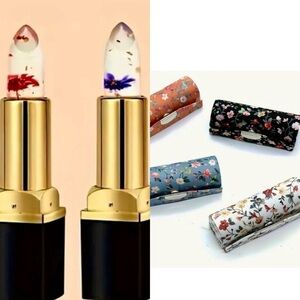 Bundle of Floral Jelly Lipstick and Case Set